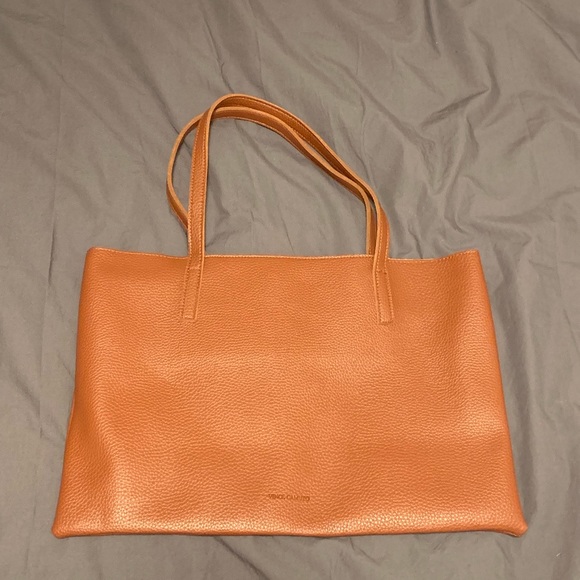 Vince Camuto Luck Brown & Black Leather Vegan Tote - Picture 5 of 8